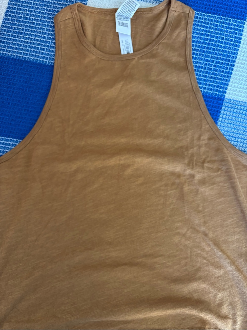 PINK Victoria's Secret Caramel Brown Scoop Neck Tank